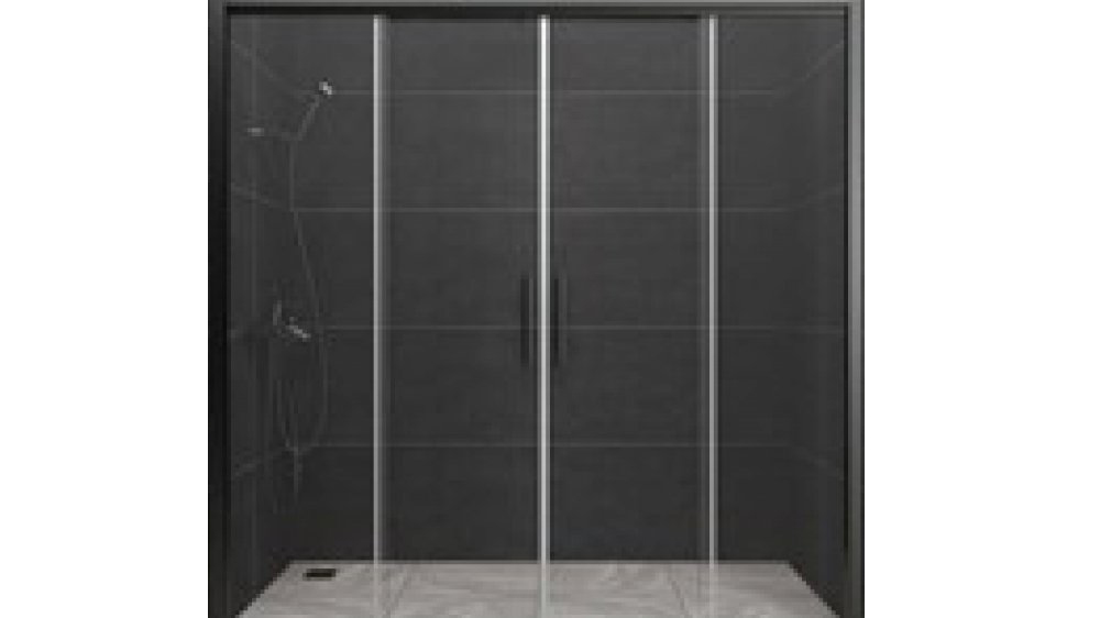 Tus paravan 170x190 AQUANIL - Trend (hrom, 6mm, dvoja vrata)